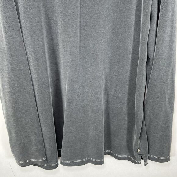 Tommy Bahama Long Sleeve Polo Shirt Mens Size XXL 2XL Gray Tencel Poly Blend EUC - Picture 3 of 11
